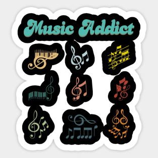 Music Addict Sticker